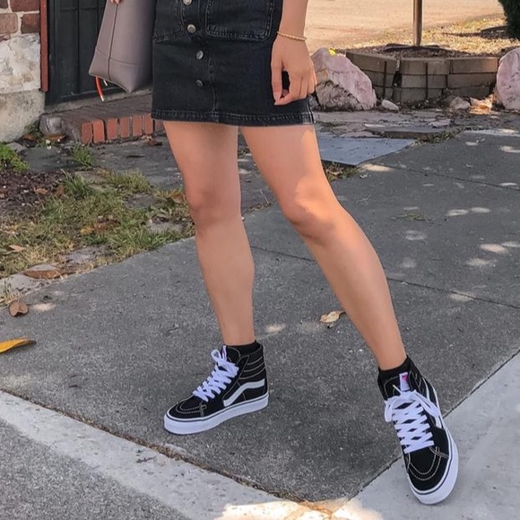 black high top vans for women
